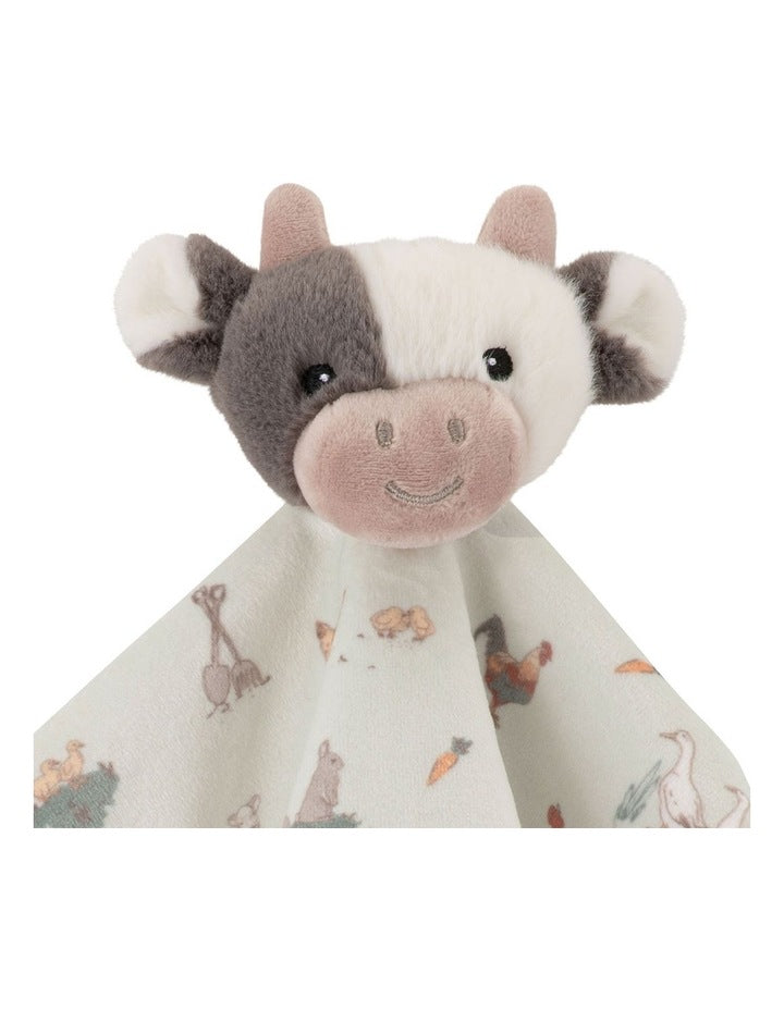 Farmyard Cow Lovie Comforter in Green