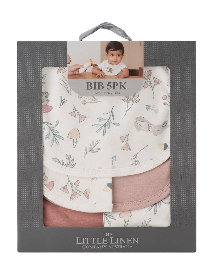Jersey Bib 5 Pack in Pink