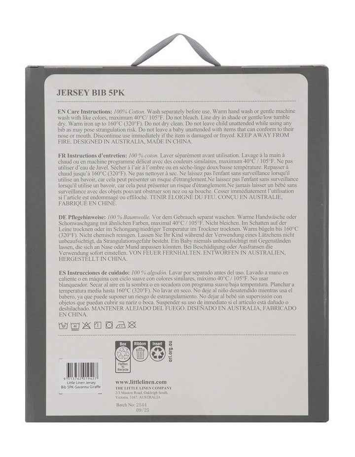 Jersey Bib 5 Pack in Pink