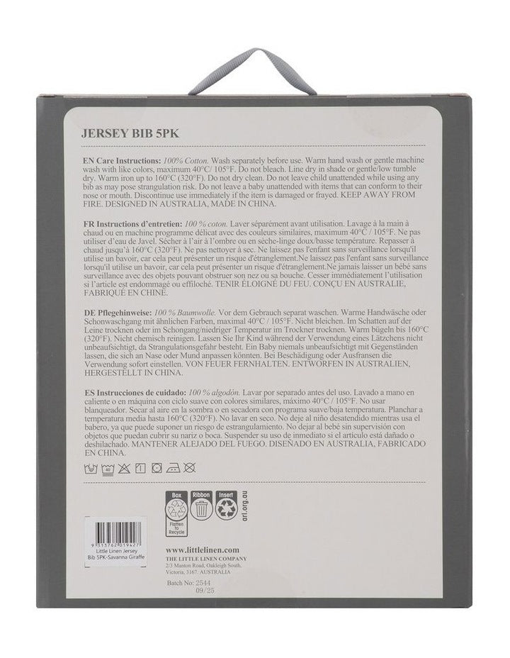 Jersey Bib 5 Pack in Pink