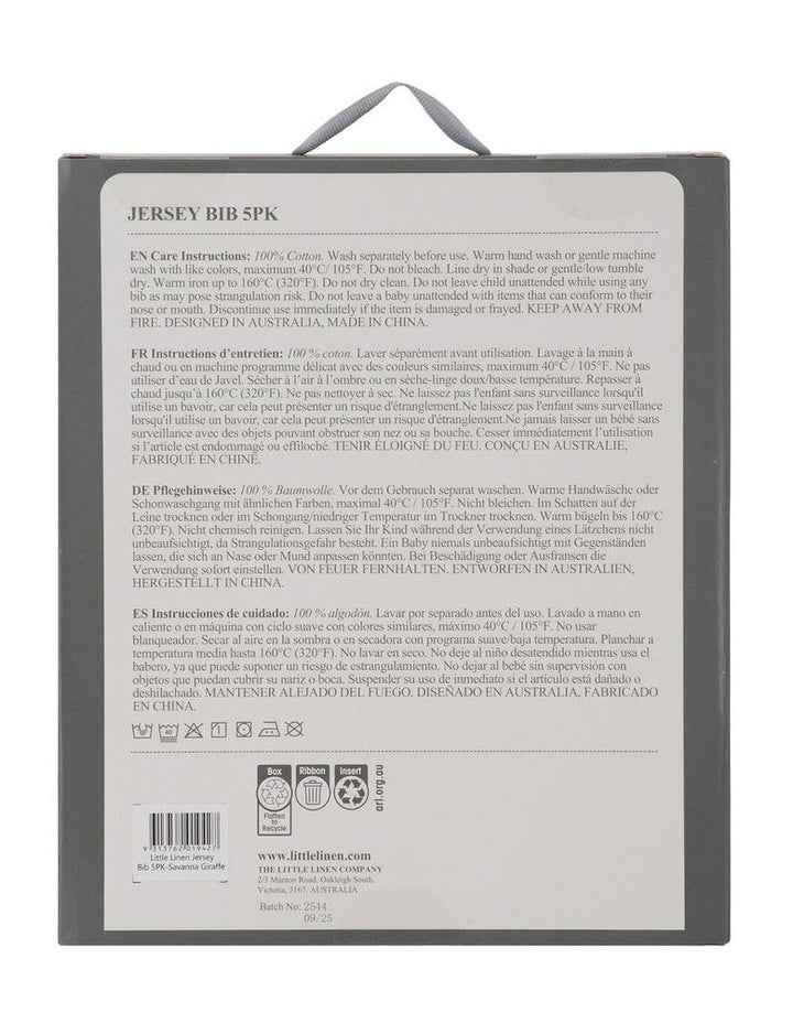 Farmyard Lamb Jersey Bib 5 Pack in Multi