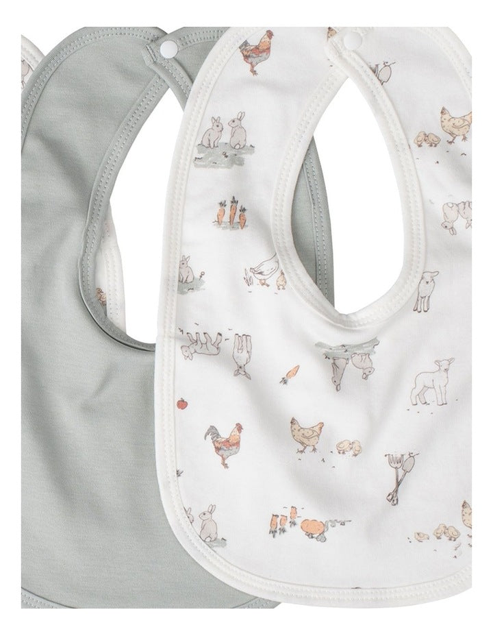 Farmyard Lamb Jersey Bib 5 Pack in Multi