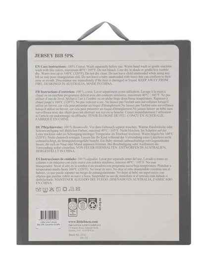 Bushland Bear Jersey Bib 5 Pack in Multi