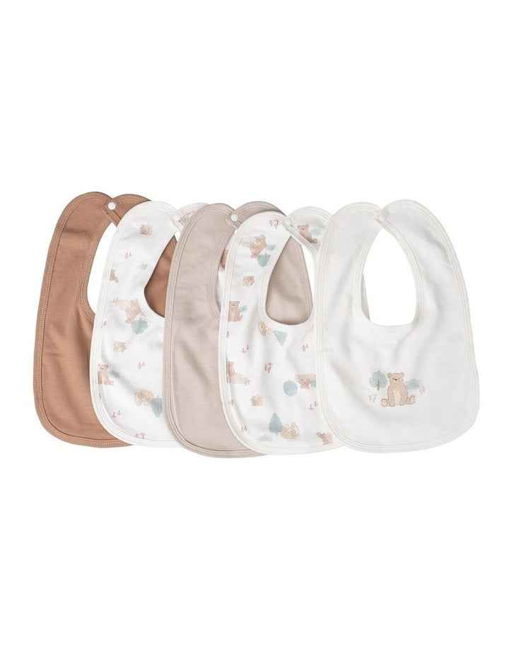 Bushland Bear Jersey Bib 5 Pack in Multi