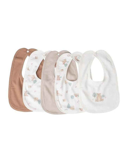 Bushland Bear Jersey Bib 5 Pack in Multi