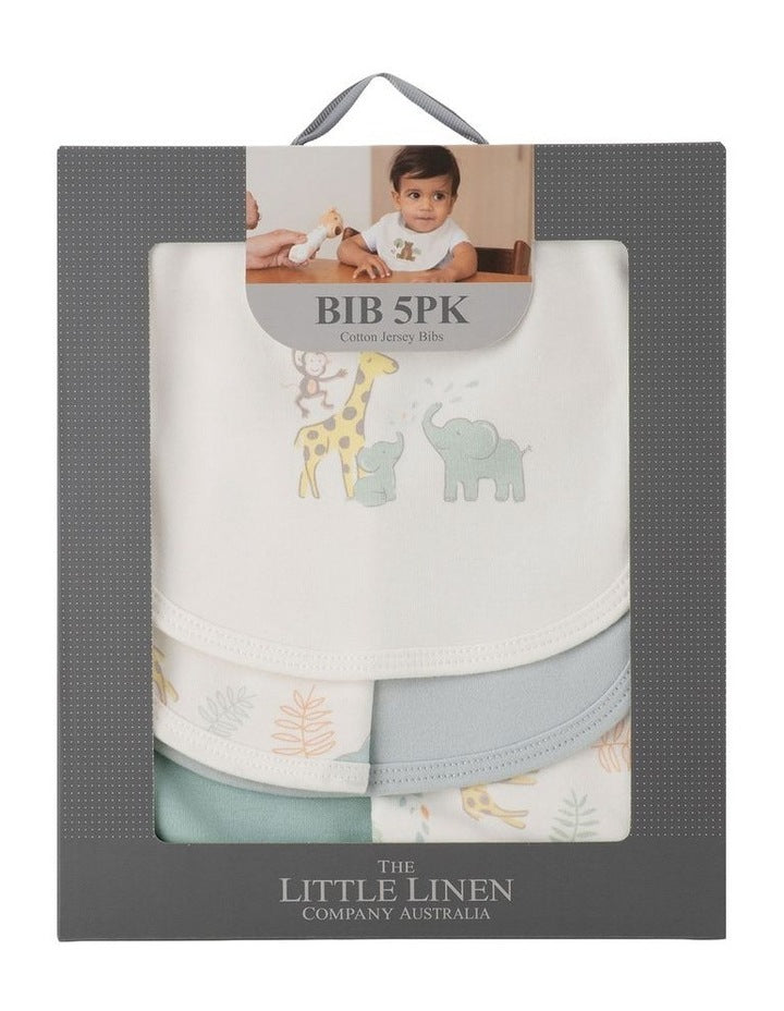 Savanna Giraffe Jersey Bib 5 Pack in Multi