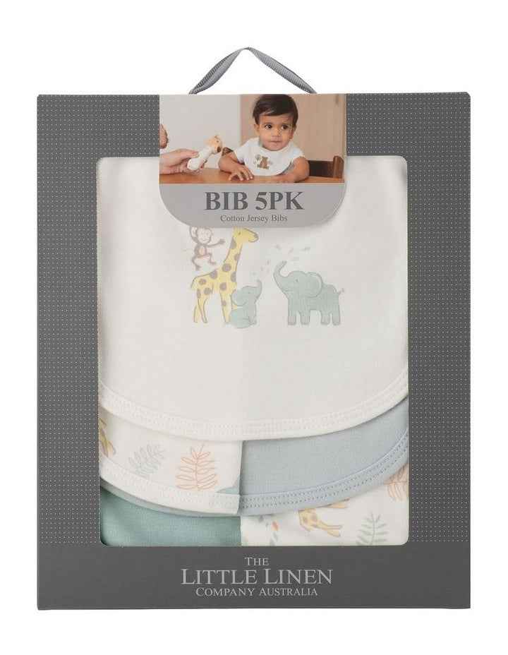 Savanna Giraffe Jersey Bib 5 Pack in Multi
