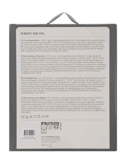 Savanna Giraffe Jersey Bib 5 Pack in Multi