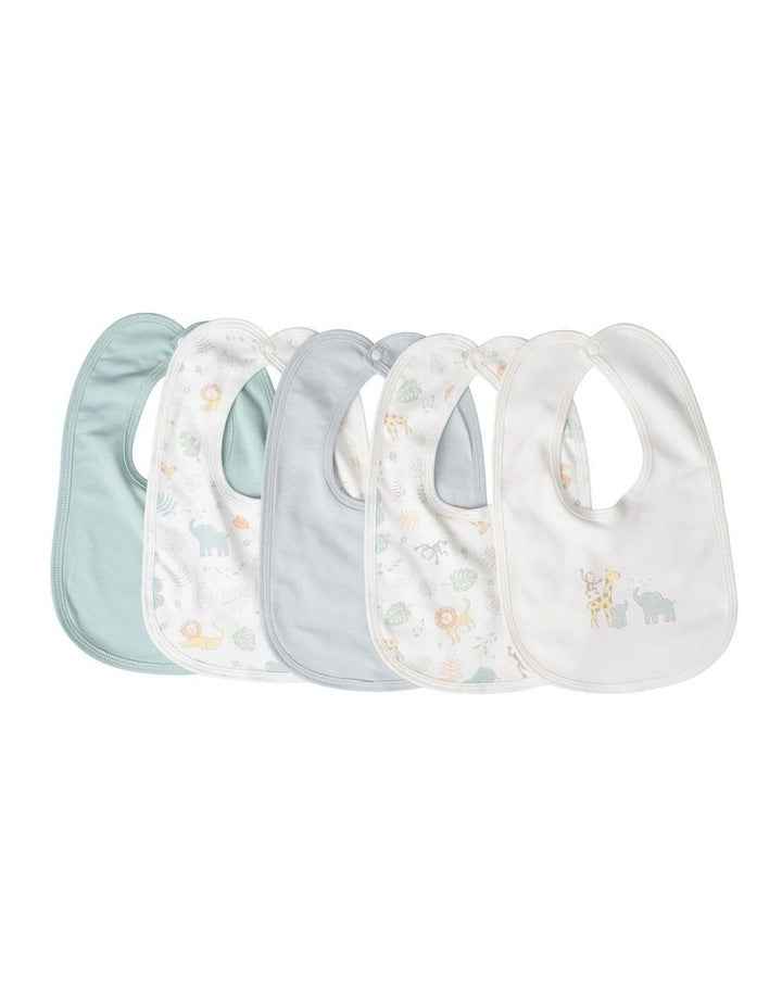 Savanna Giraffe Jersey Bib 5 Pack in Multi