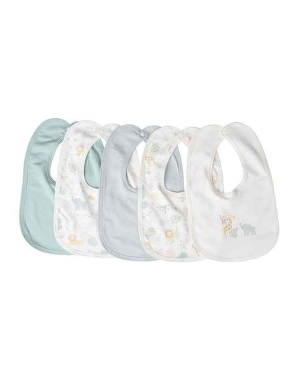 Savanna Giraffe Jersey Bib 5 Pack in Multi