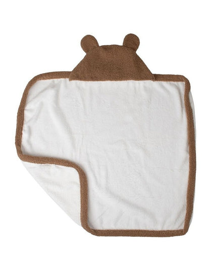 Plush Hooded Towel in Bushland Bear