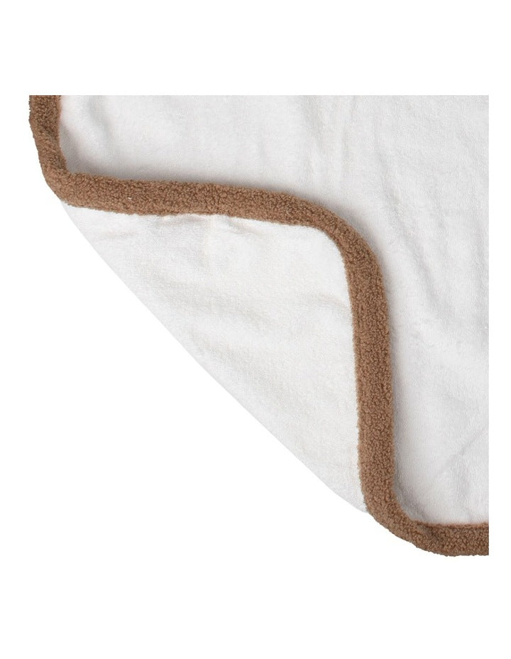 Plush Hooded Towel in Bushland Bear