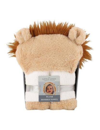 Plush Hooded Towel in Savanna Lion