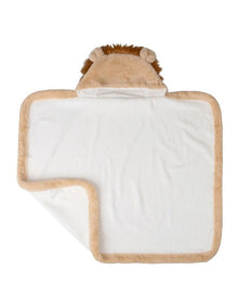 Plush Hooded Towel in Savanna Lion