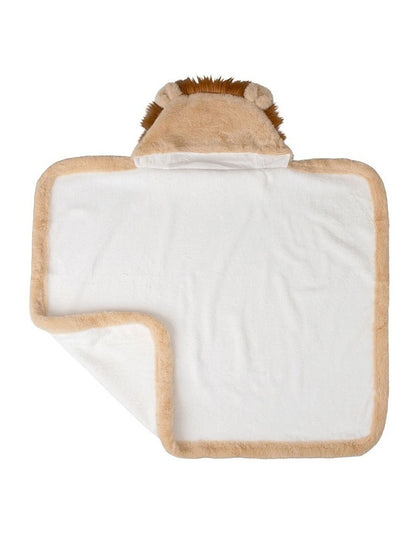 Plush Hooded Towel in Savanna Lion