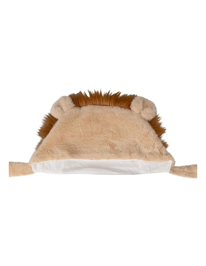 Plush Hooded Towel in Savanna Lion