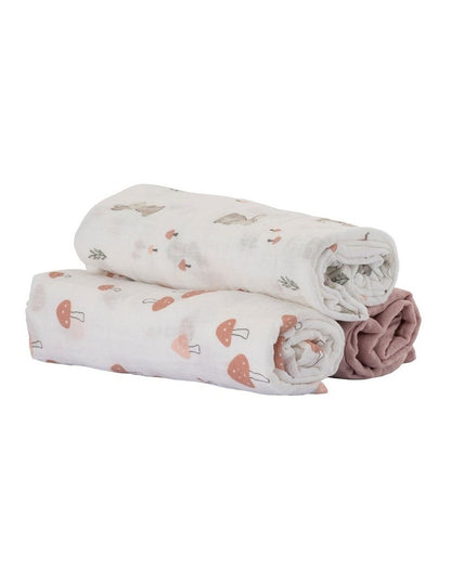 Muslin Wraps Pack of 3 in Harvest Bunny