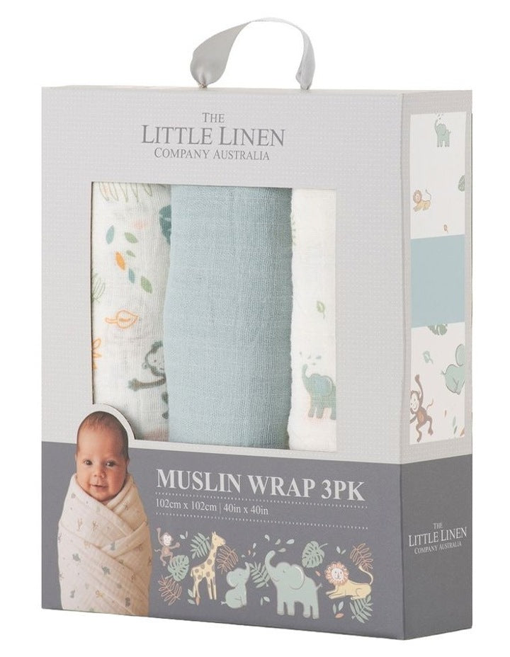 Muslin Wraps Pack of 3 in Savanna Giraffe