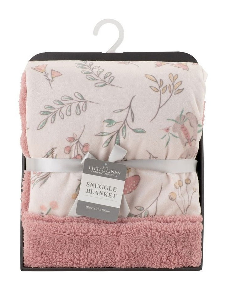 Harvest Bunny Snuggle Blanket in Pink