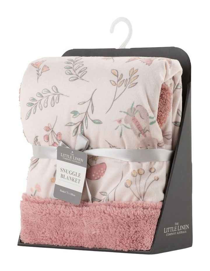 Harvest Bunny Snuggle Blanket in Pink