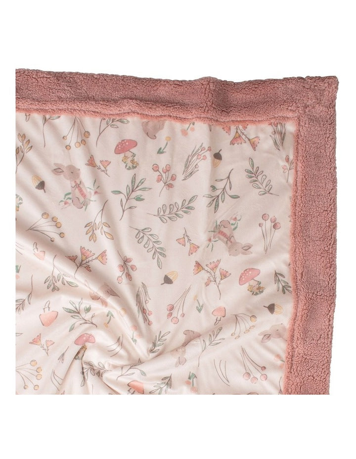 Harvest Bunny Snuggle Blanket in Pink