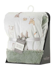 Farmyard Lamb Snuggle Blanket in Green