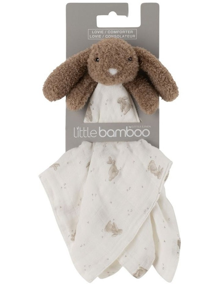 Beau the Bunny Lovie Comforter  in Grey
