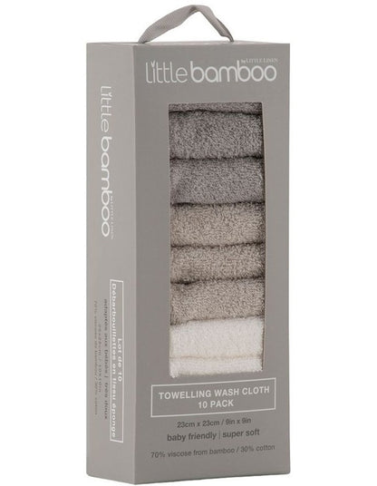 Towelling Washer 10 Pack in Multi