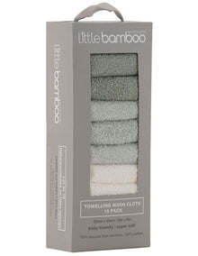 Towelling Washer 10 Pack in Multi