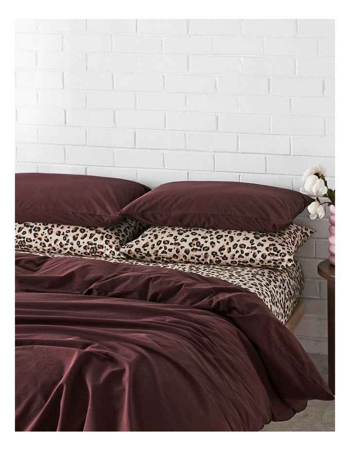 Printed Cotton Sheet Separates in Leopard