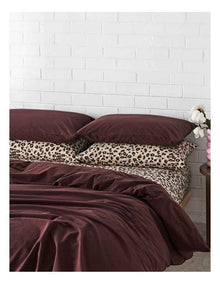 Printed Cotton Sheet Separates in Leopard