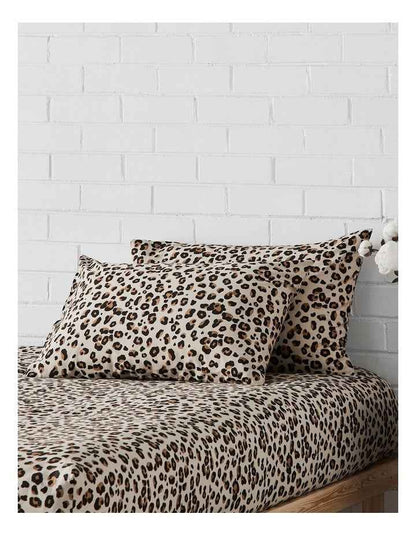 Printed Cotton Sheet Separates in Leopard