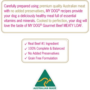 My Dog Adult Classic Loaf Gourmet Beef Wet Food Trays 100g x 6 pack