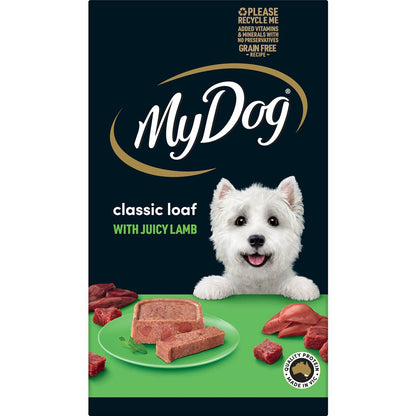 My Dog Adult Wet Dog Food Classic Loaf with Juicy Lamb Trays 100g x 6 pack