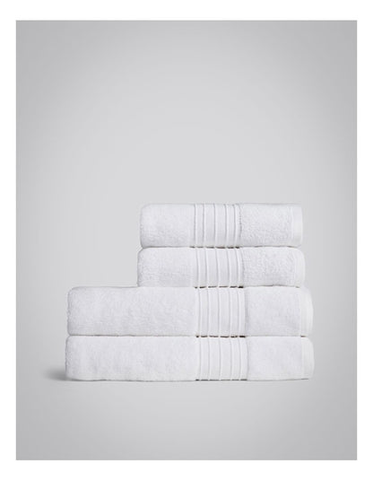 Zero Twist Towels 4 Pack in Bright White