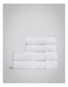 Zero Twist Towels 4 Pack in Bright White