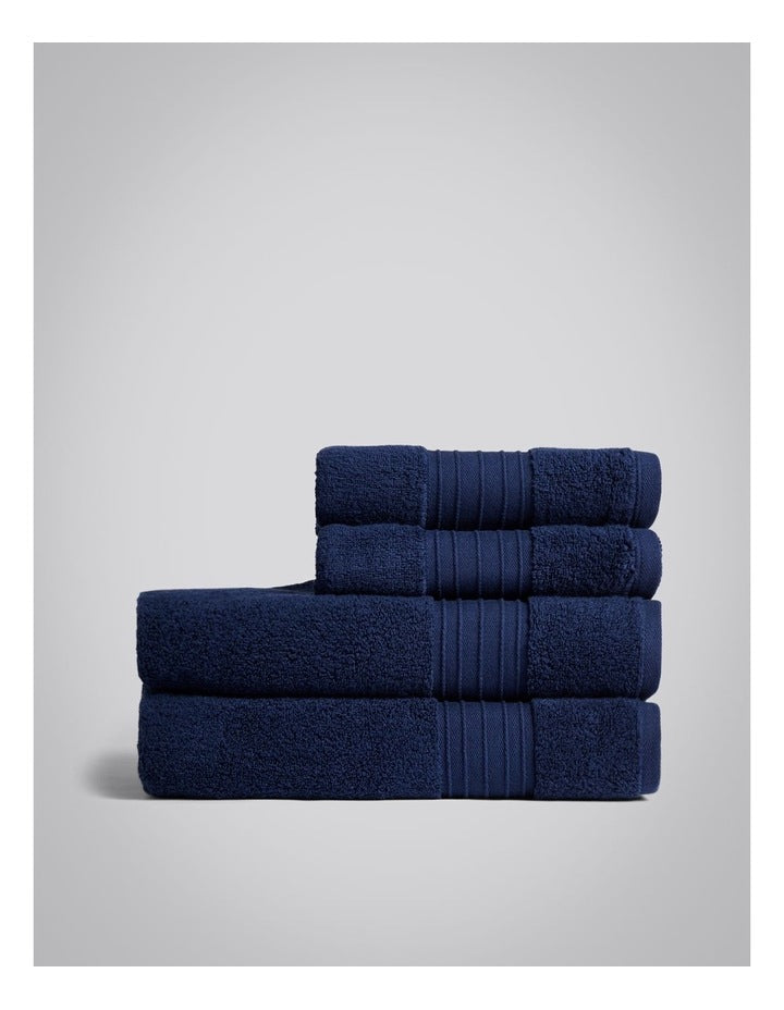 Zero Twist Towels 4 Pack in Navy Iris