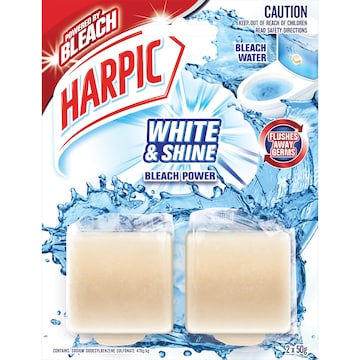 Harpic White & Shine Toilet Cistern Blocks 2x50g