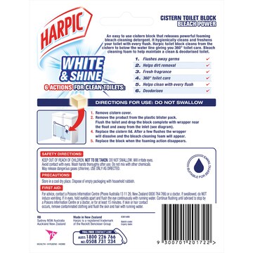 Harpic White & Shine Toilet Cistern Blocks 2x50g