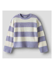Totina Striped Knit Pullover in Lavender