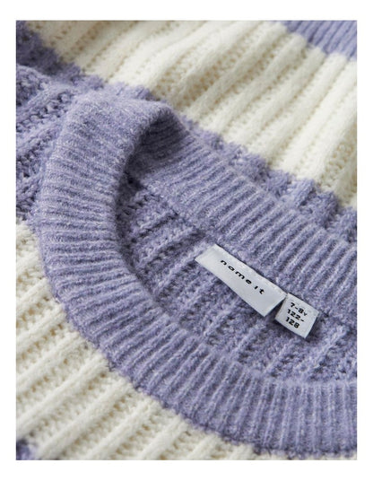 Totina Striped Knit Pullover in Lavender