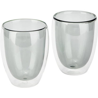 Inspire Double Wall Cafe Glasses Grey Assorted Each