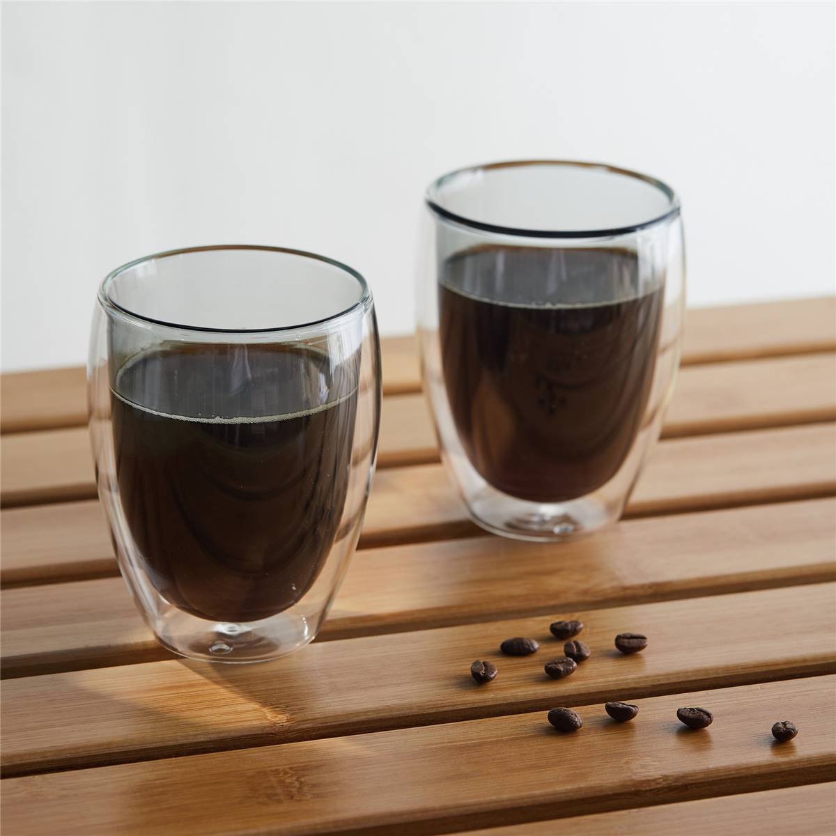 Inspire Double Wall Cafe Glasses Grey Assorted Each