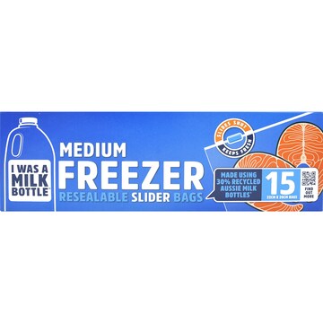 I Was A Milk Bottle Medium Freezer Resealable Slider Bags 15 pack