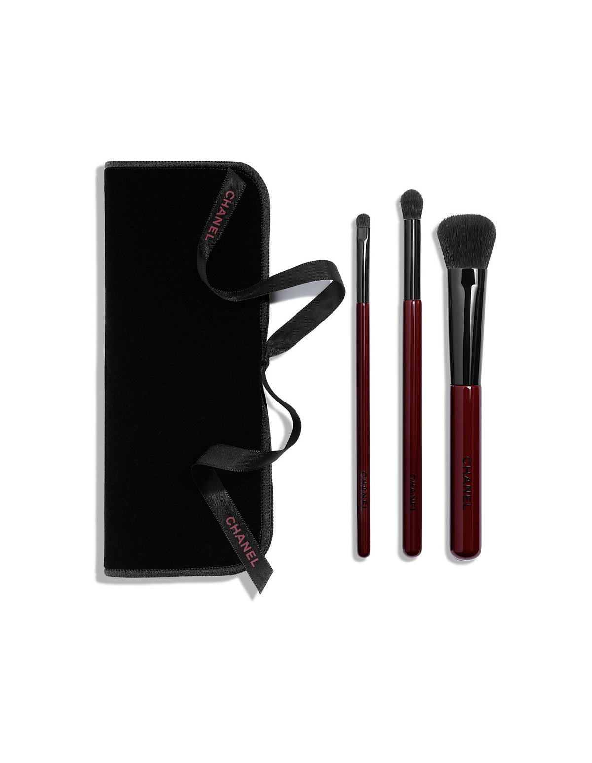 LES PINCEAUX ROUGE NOIR 3 PROFESSIONAL MAKEUP BRUSHES