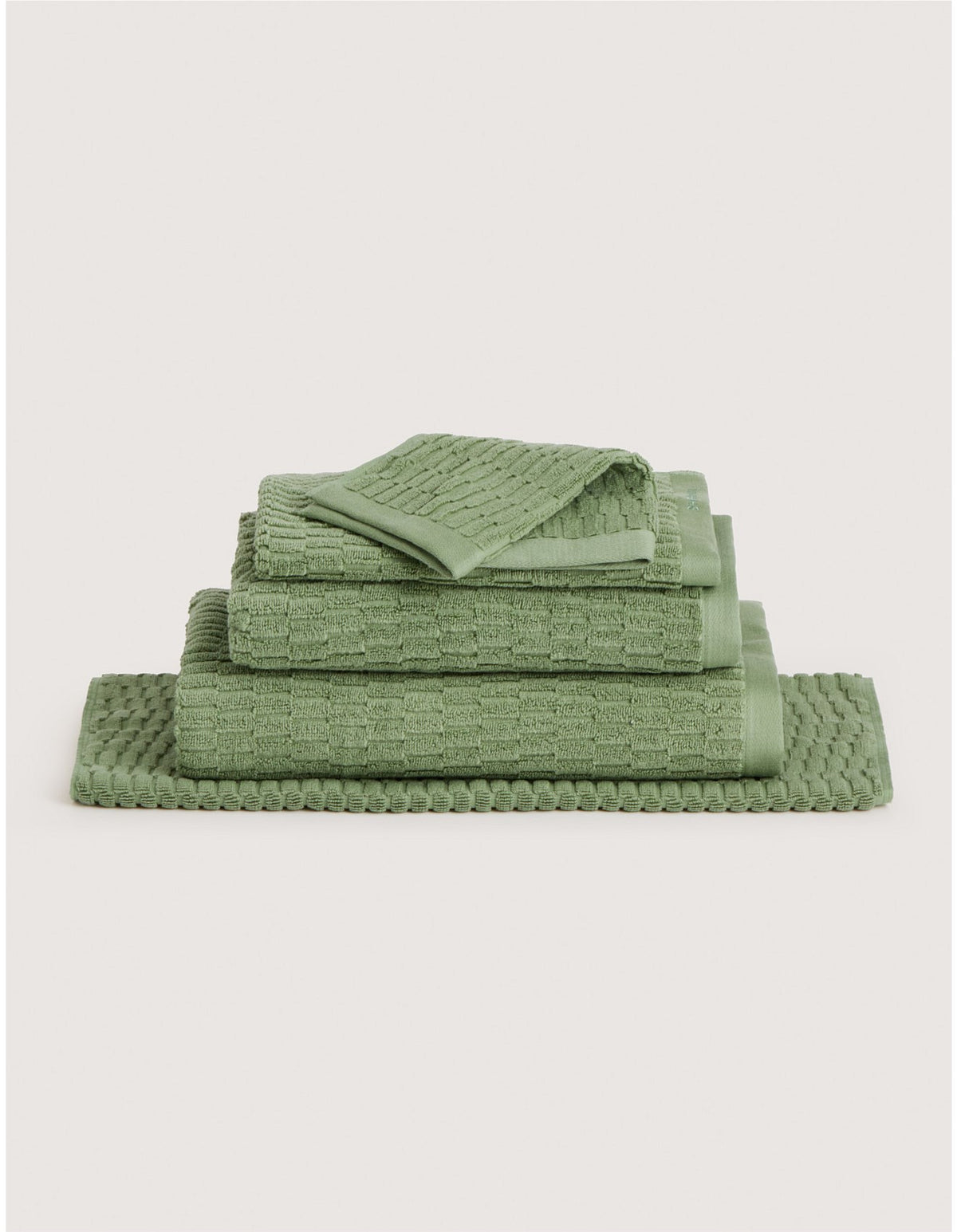 HARRISON FACE WASHER IN SPRING GREEN