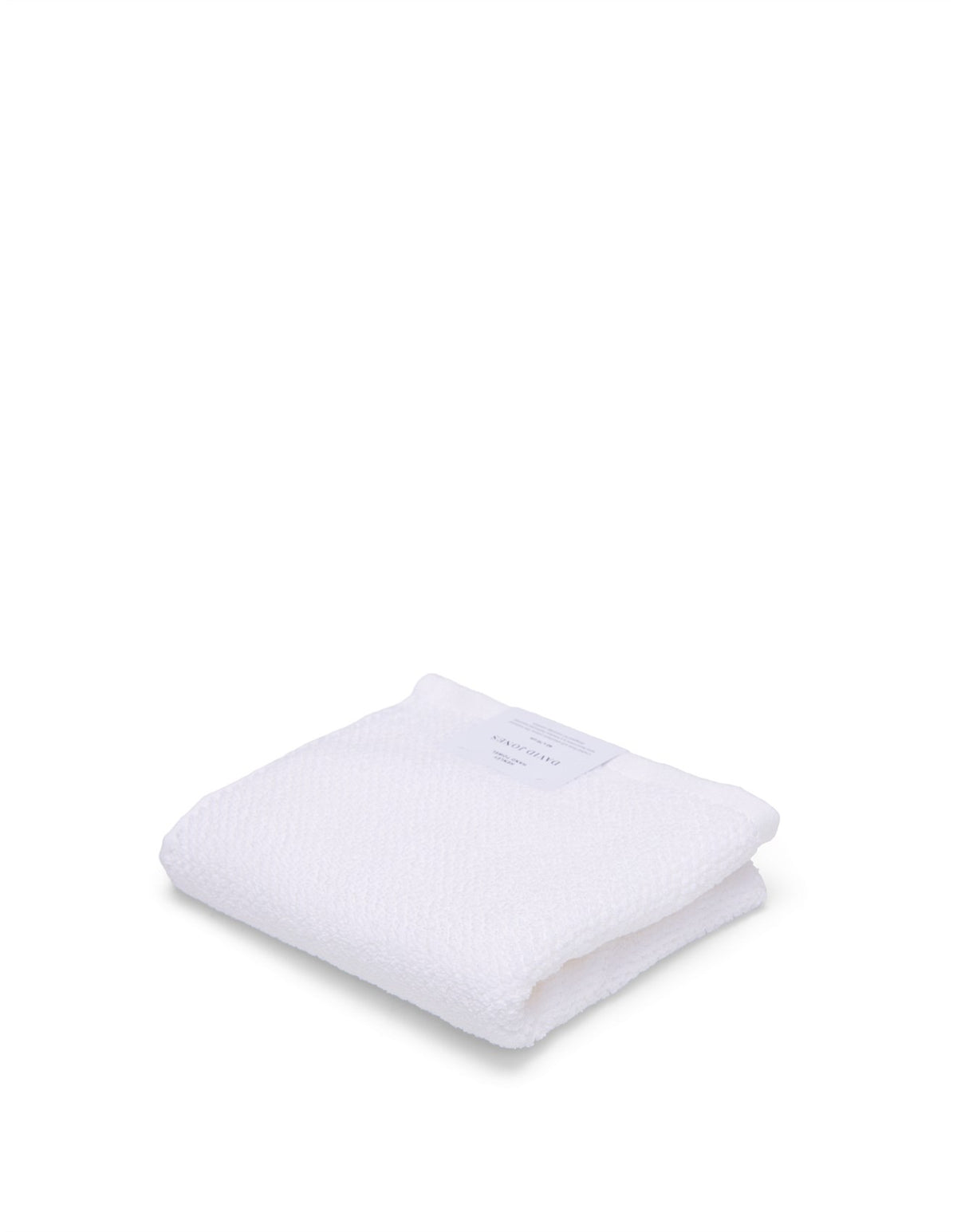Henley Textured White Hand Towel