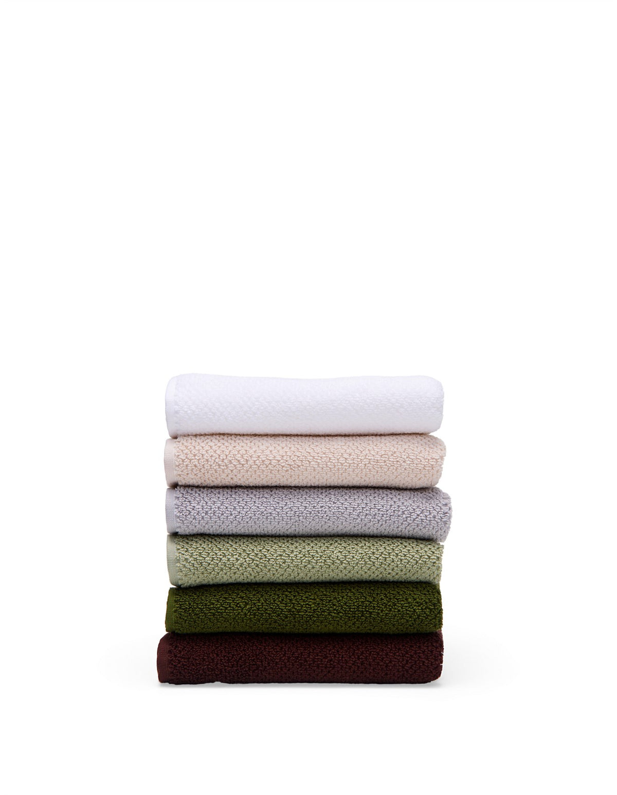 Henley Textured White Hand Towel