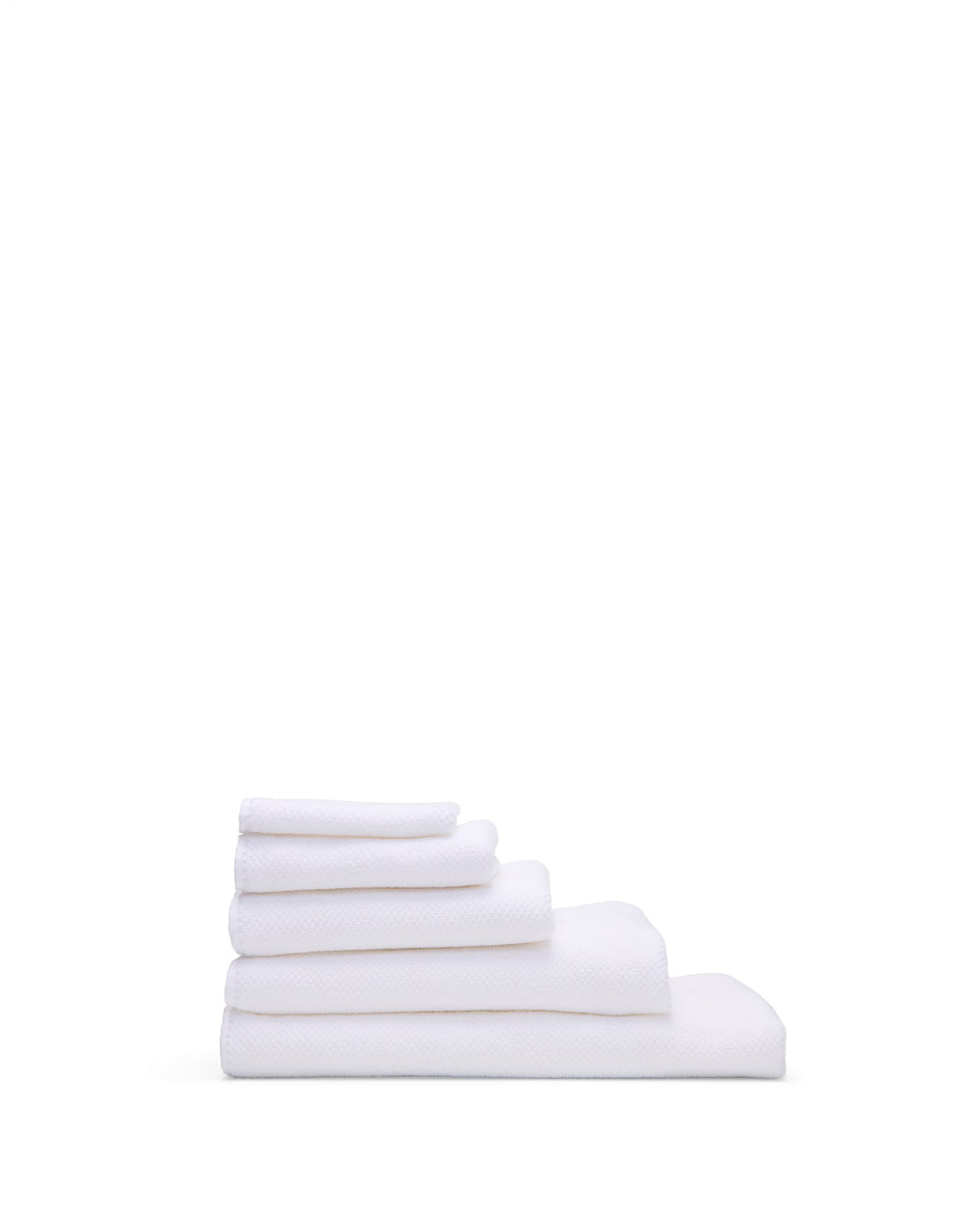 Henley Textured White Hand Towel