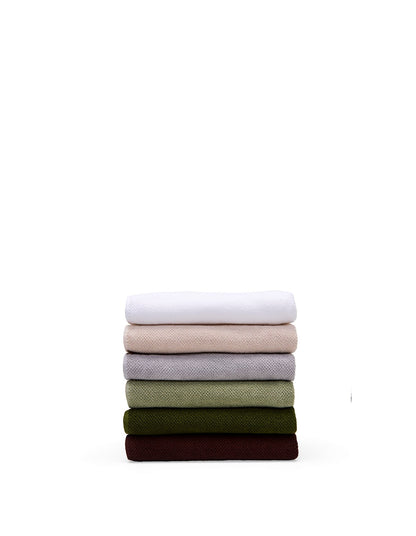 Henley Textured White Bath Towel